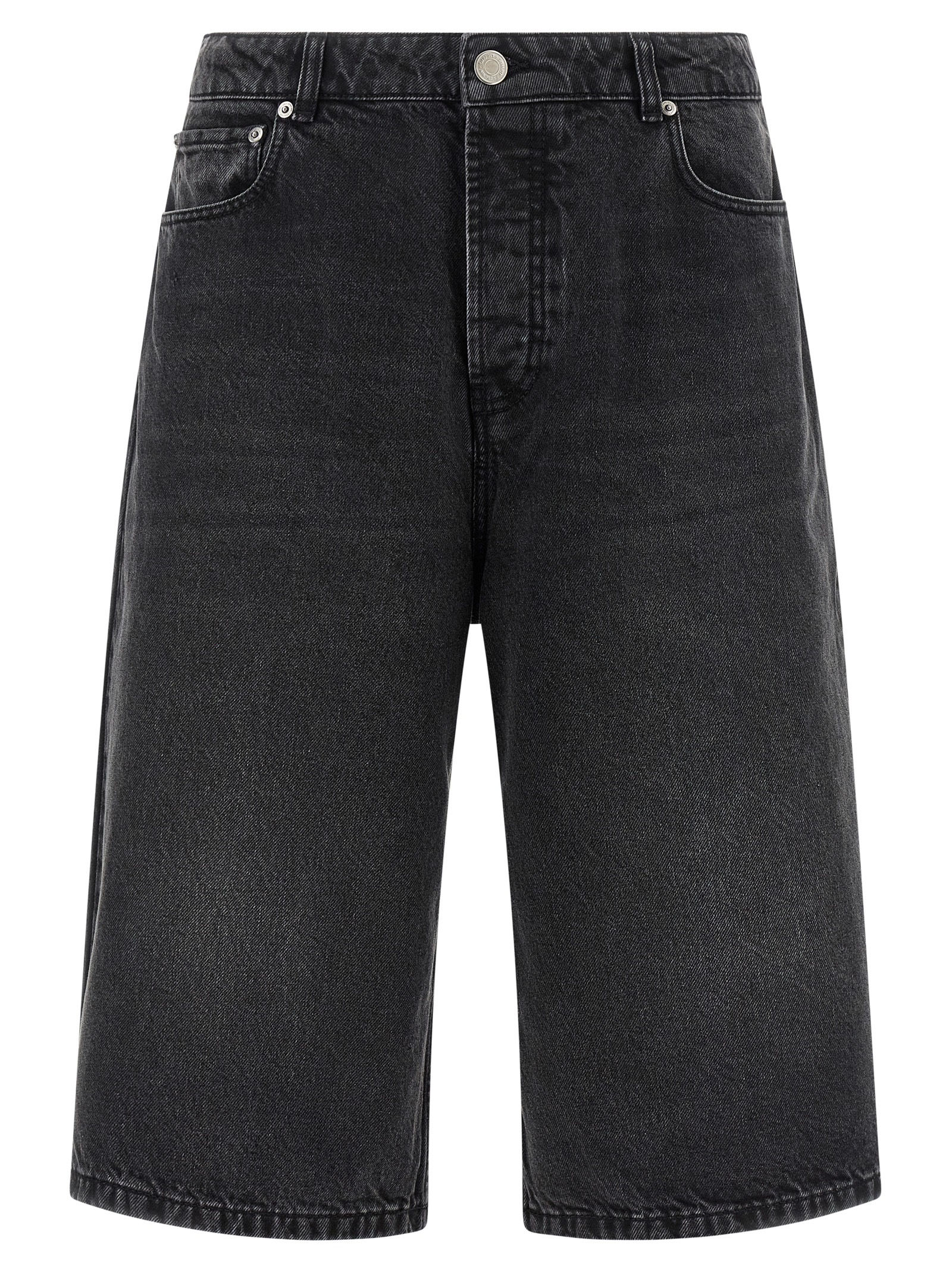 Ami Paris Black Cotton Bermuda Shorts