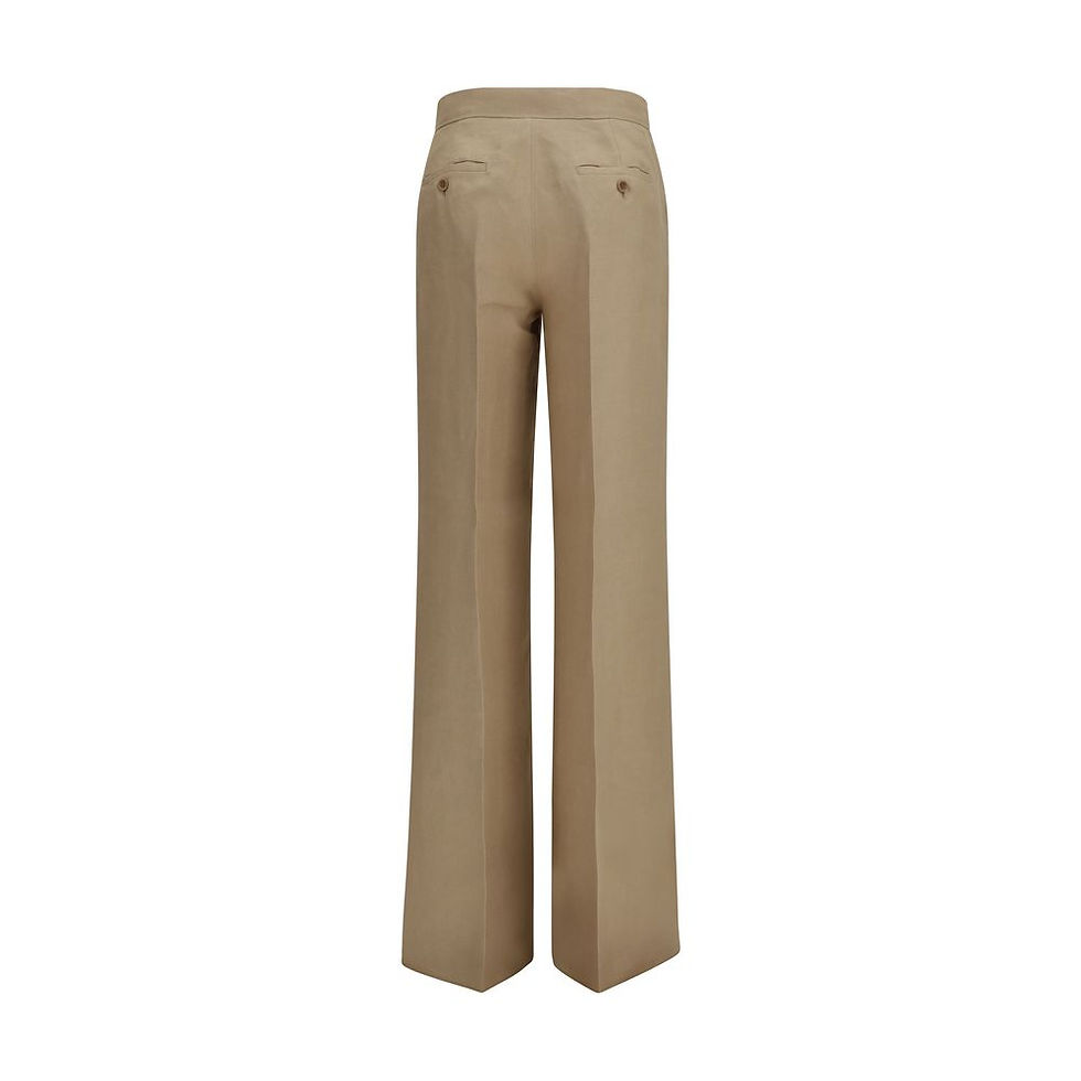 Max Mara Beige Linen Casual Pants