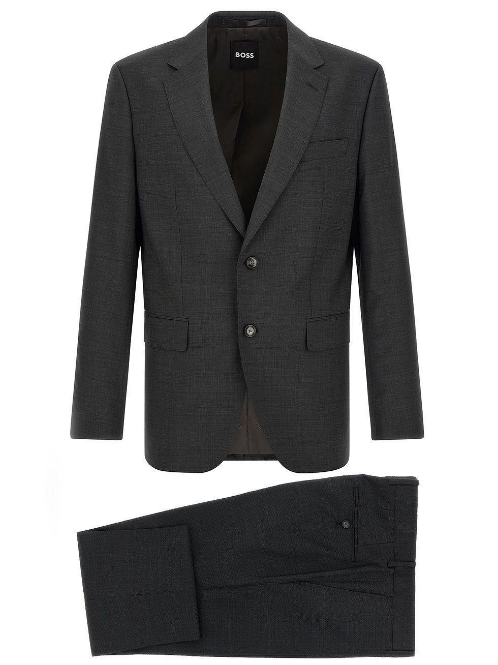 Hugo Boss Gray Virgin Wool Two-Piece Suit
