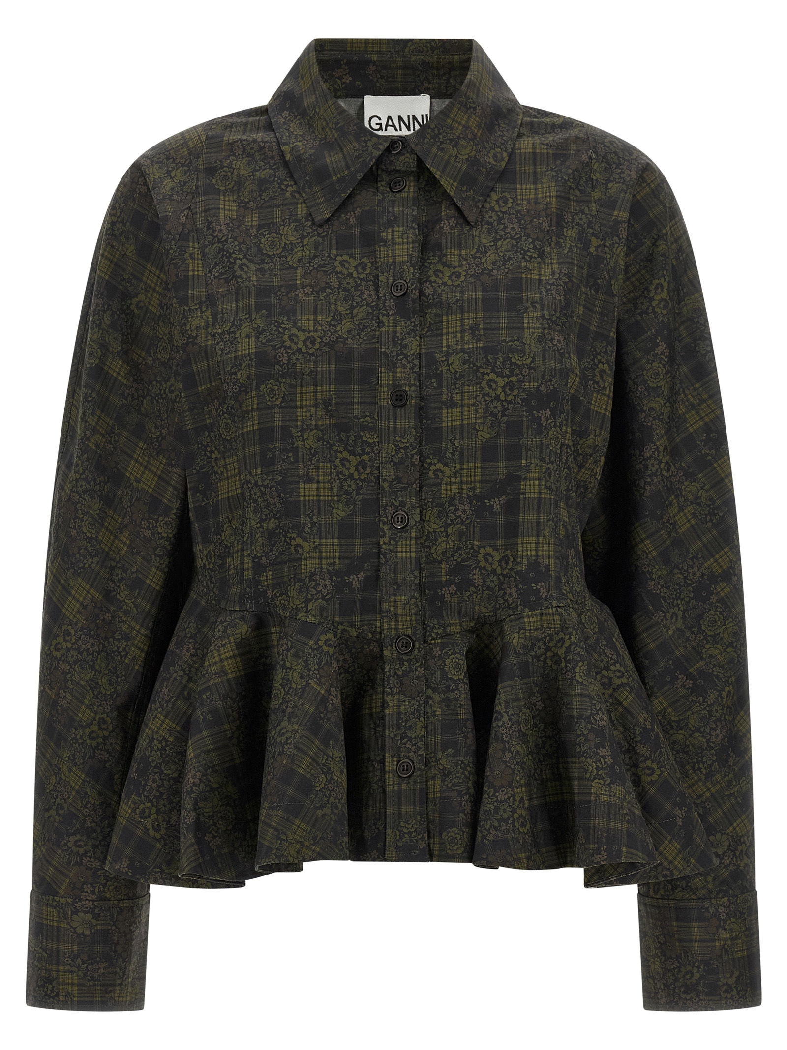 Ganni Bicolor Organic Cotton Blouse