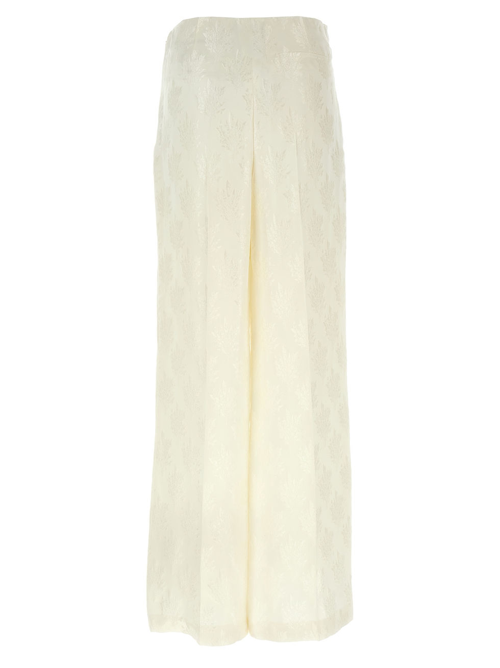 Fendi White Silk Casual Pants
