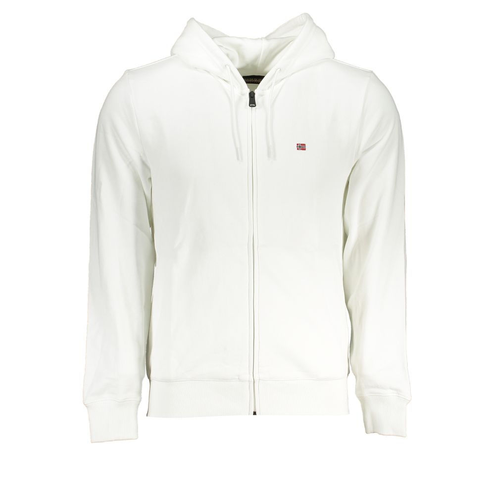 White Cotton Men's Hoodie