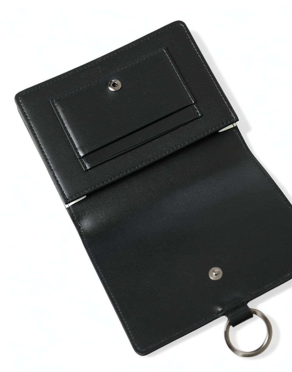 Miniatura: Black Leather Crystal Embellished Card Holder Wallet