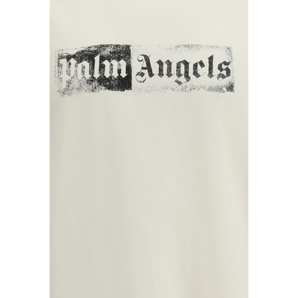Miniatura: Palm Angels Beige Cotton T-Shirt