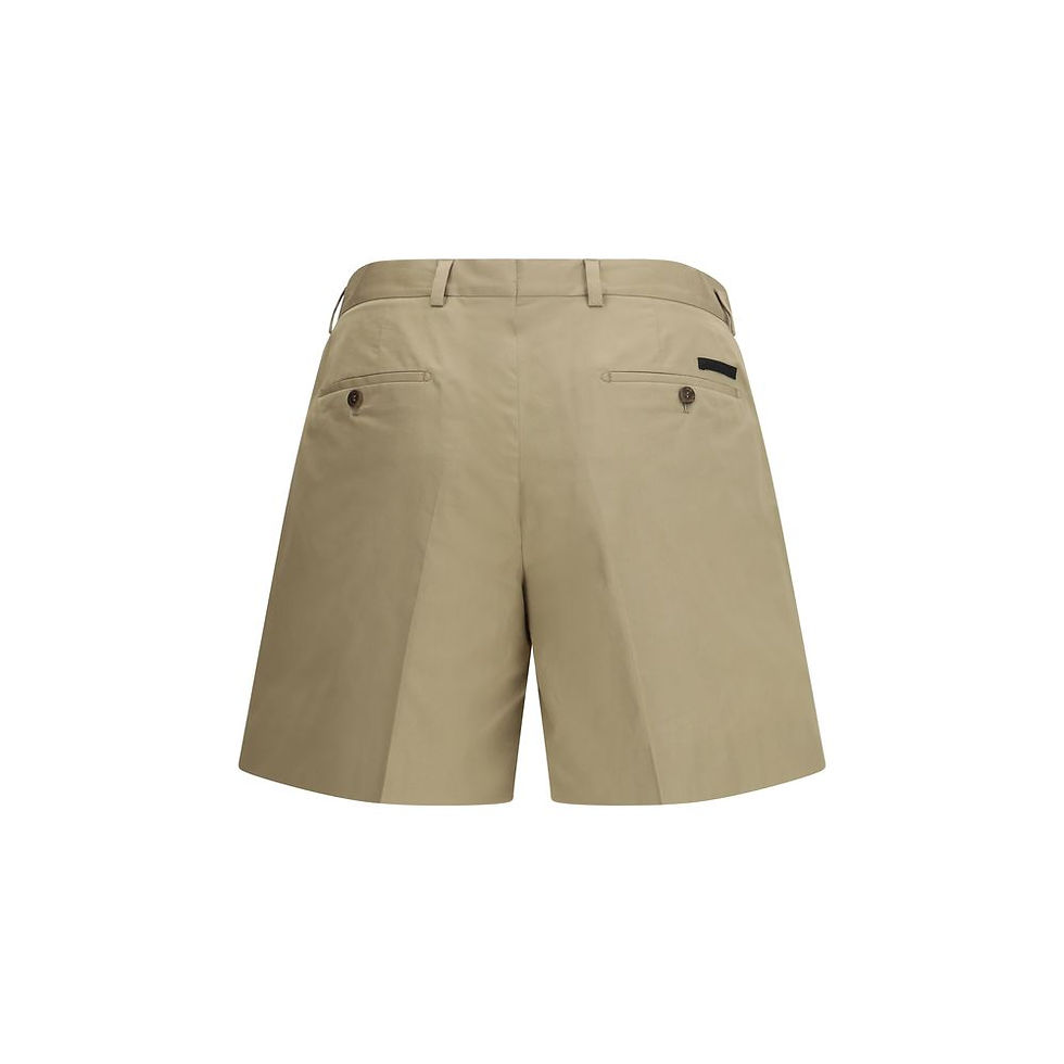 Thumbnail: Prada Beige Cotton Bermuda Shorts