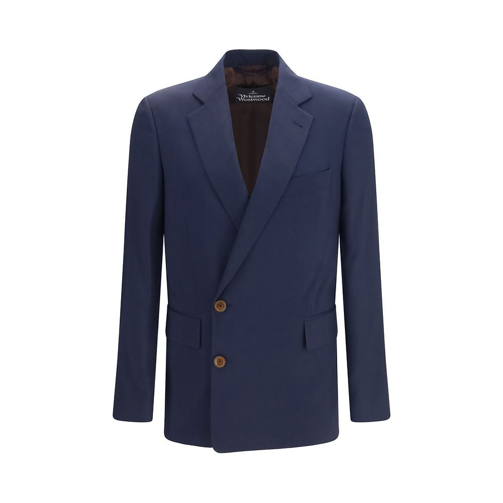 Thumbnail: Vivienne Westwood Blue Wool Oves Aries Full-Length Jacket