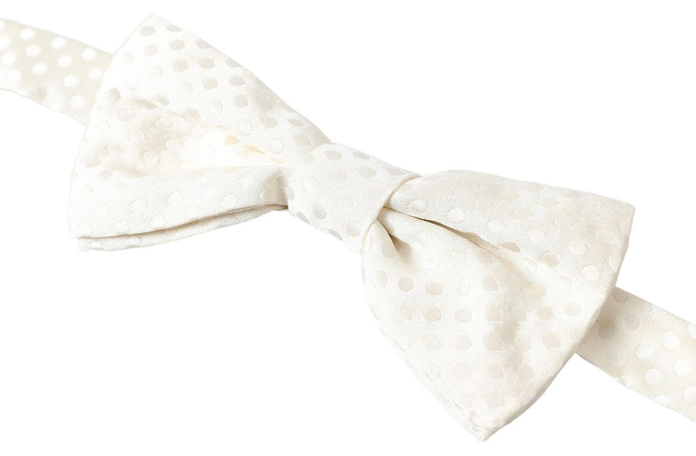 Miniatura: Ivory Fantasy Pattern Adjustable Neck Papillon Bow Tie