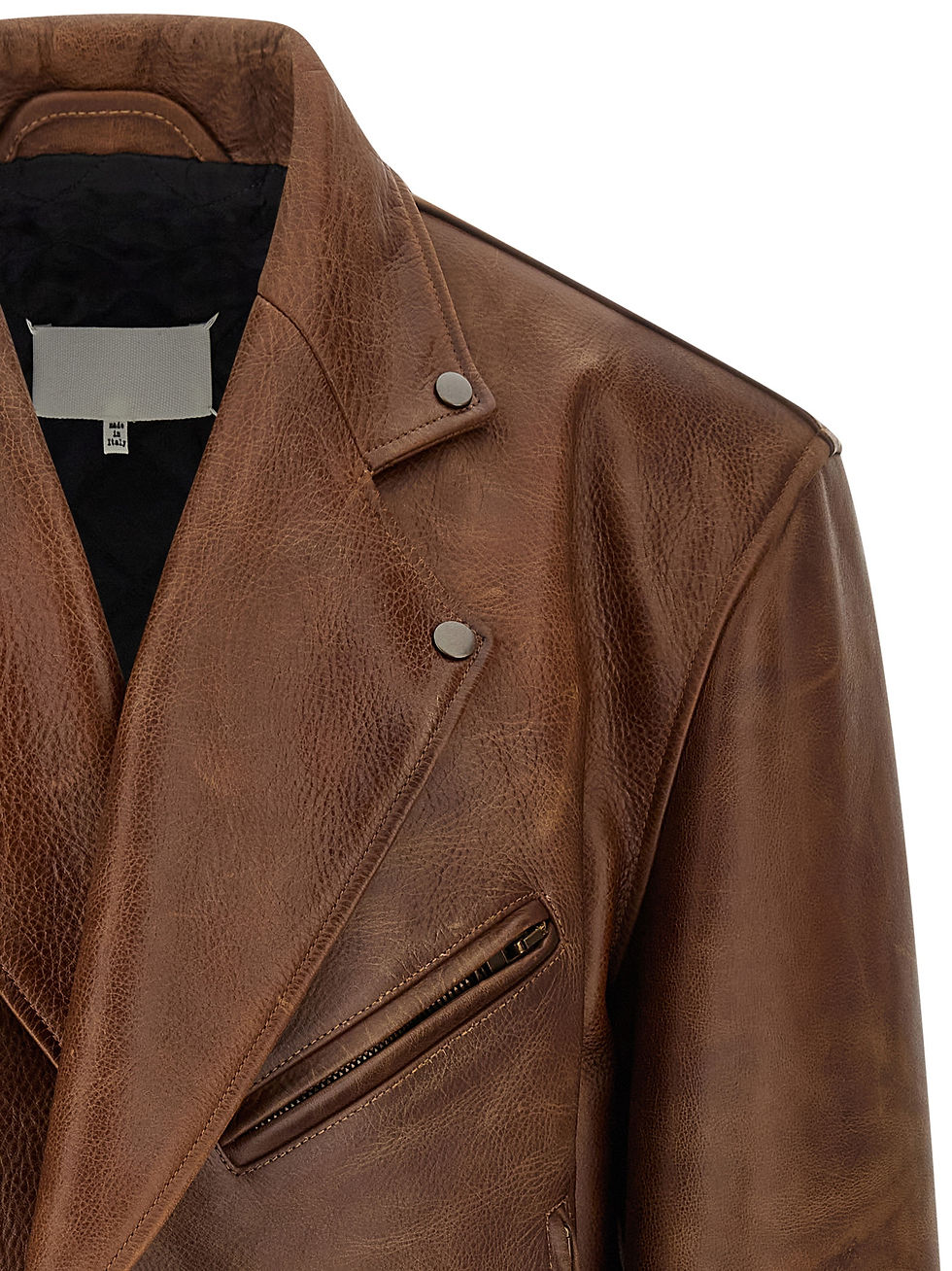 Thumbnail: Maison Margiela Brown Calfskin Leather Jacket