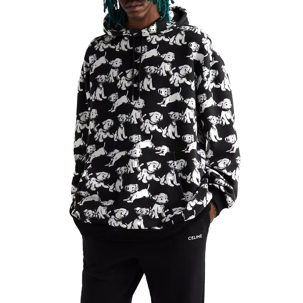 Celine Black Cotton Sweatshirt
