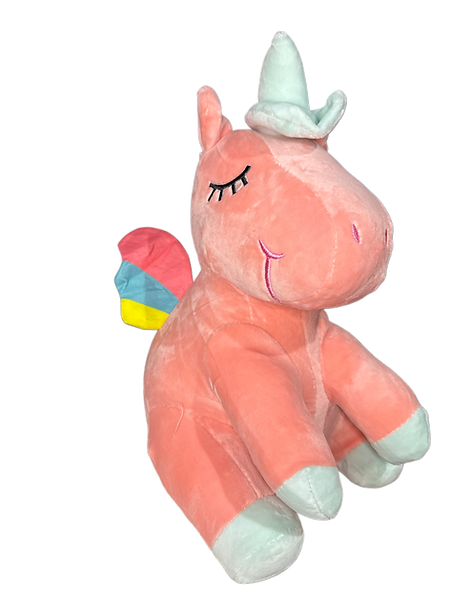 ursinho pelúcia unicórnio rosa