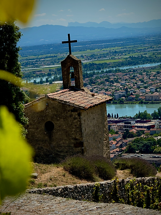 Chapel of the Hermitage hill in the Rhone valley - France