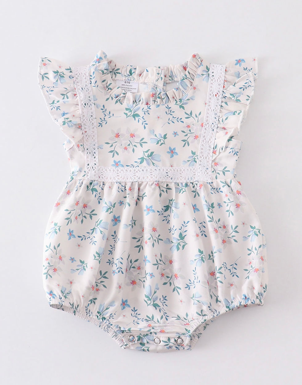Thumbnail: Green Floral Ruffle Romper