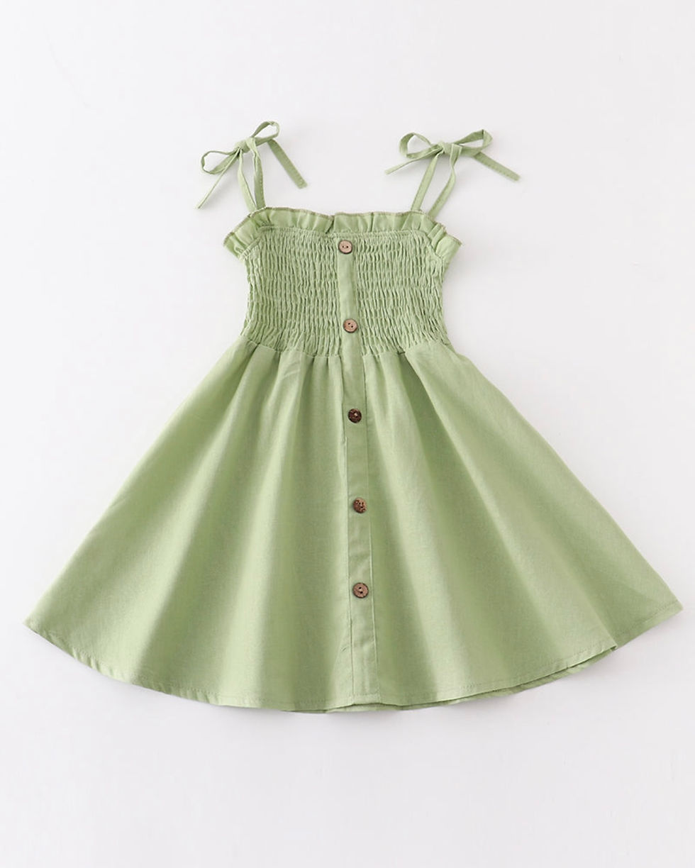 Thumbnail: Green Smocked Dress