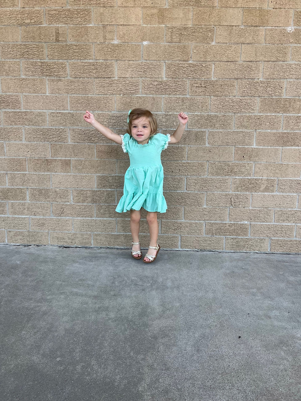 Thumbnail: Green Smocked Ruffle Dress