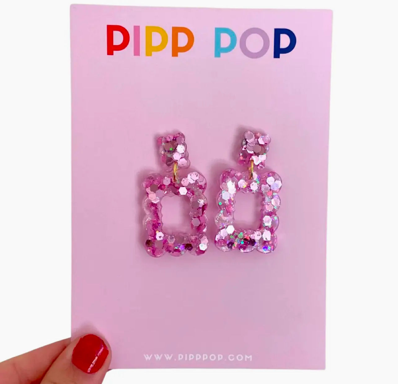 Resin Glitter Frame Dangles