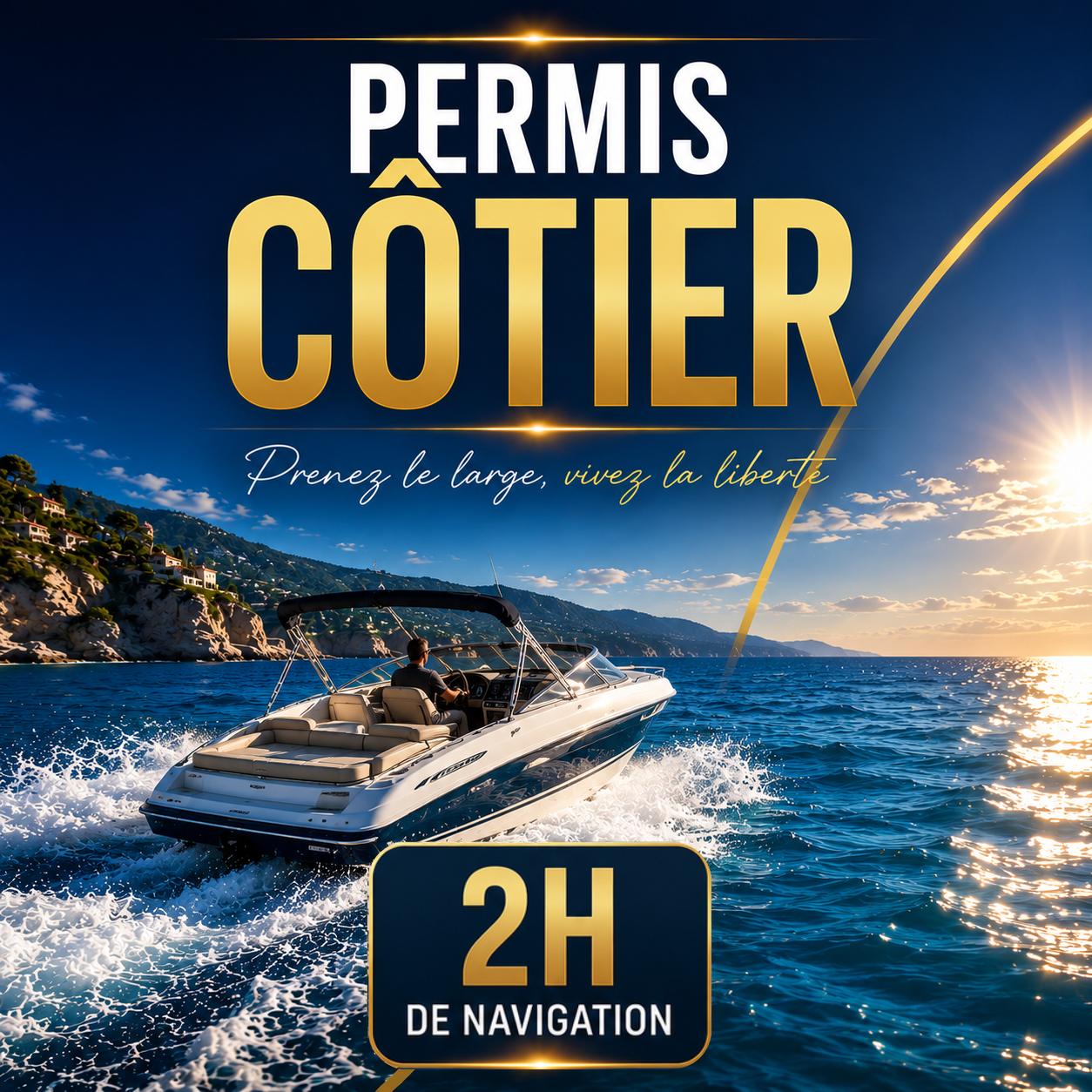 Permis côtier – Formule Essentielle – 2h