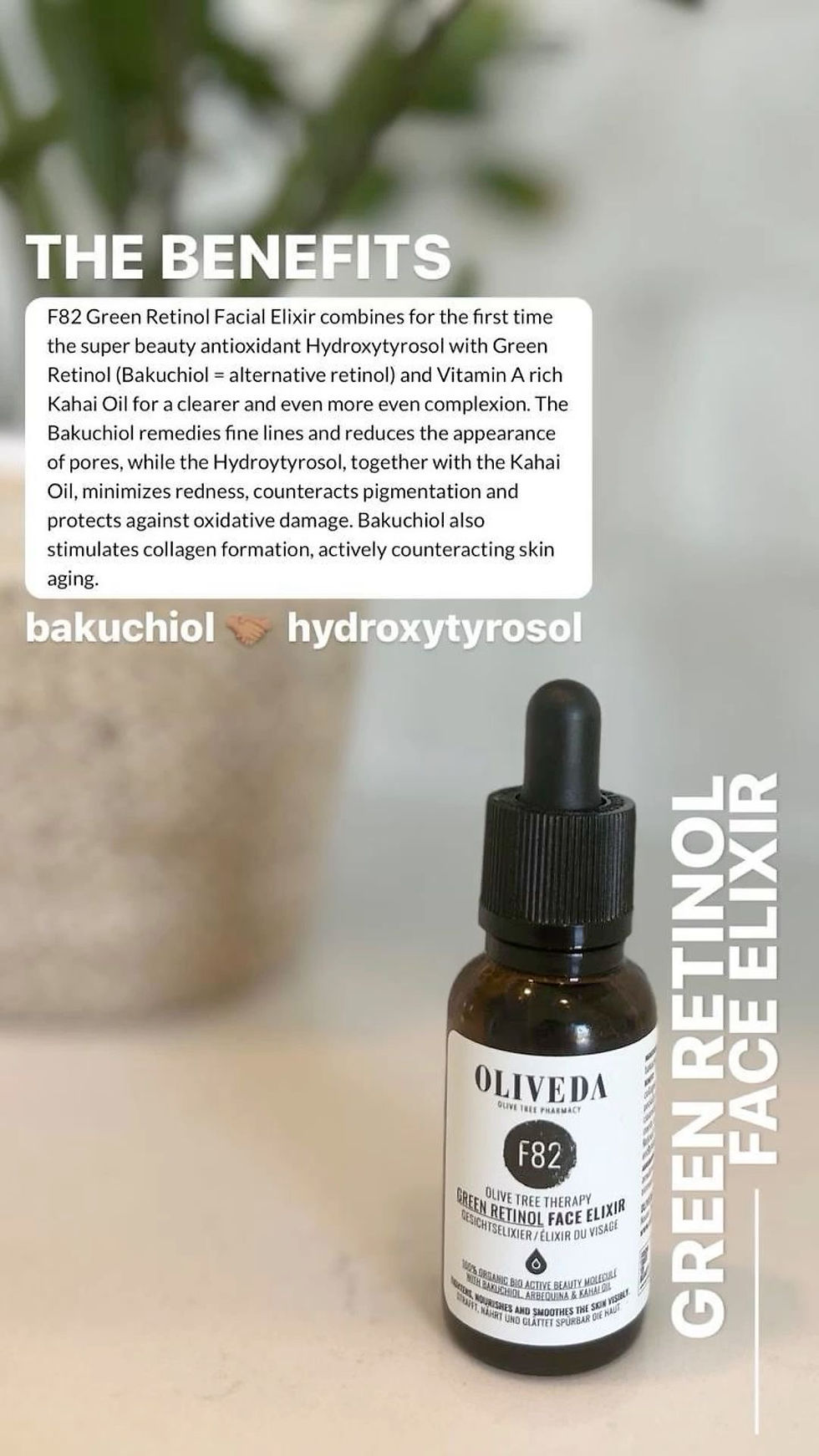 F82 Oliveda Green Retinol Face Elixir