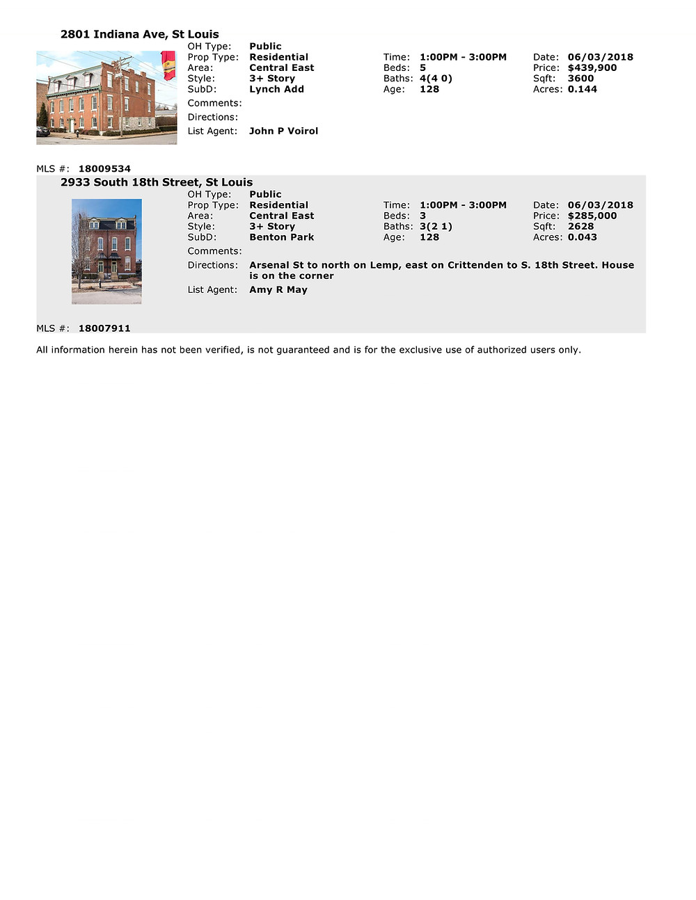 Benton Park Open Houses