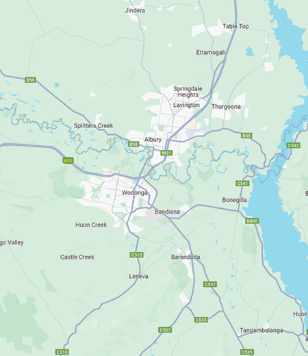 Albury–Wodonga Plumbing Map - Desktop