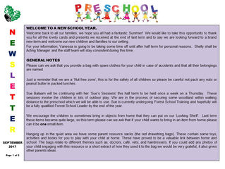 Newsletter Sept 2017