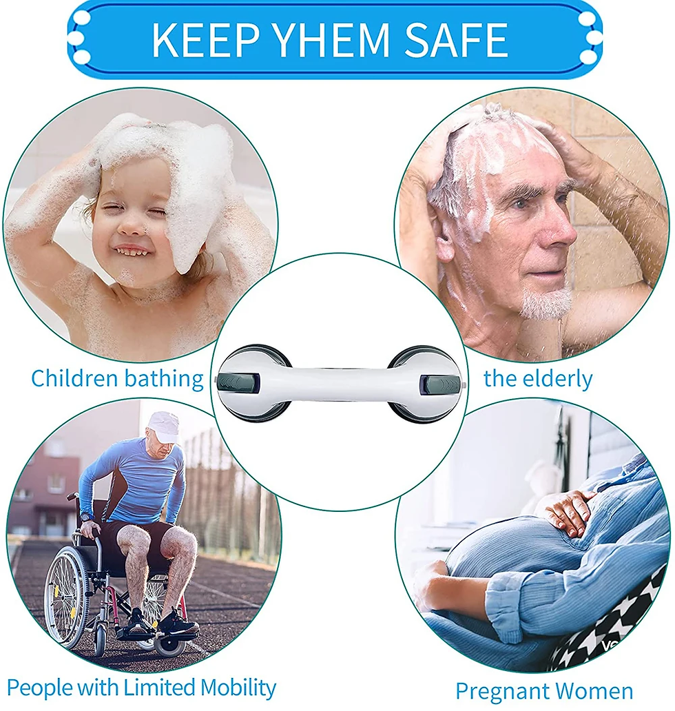 Thumbnail: SecureGrip Suction Shower Grab Bar