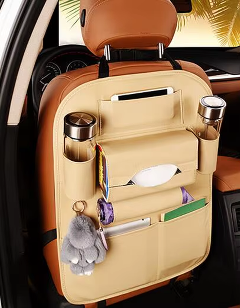 Thumbnail: 2024 New Car Seat Back Storage Organizer Bag Universal PU Leather Multifunction 