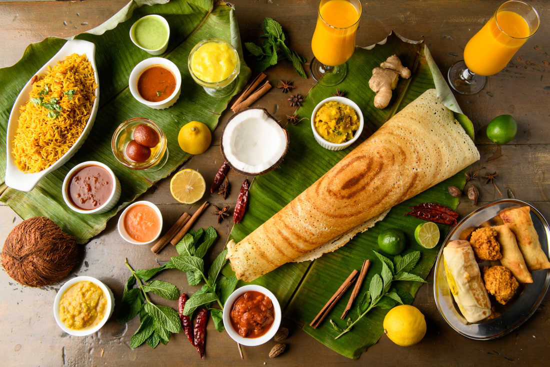 Arranged Food and Objects