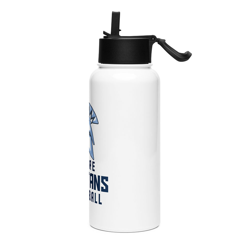 Thumbnail: Stainless steel water bottle with a straw lid