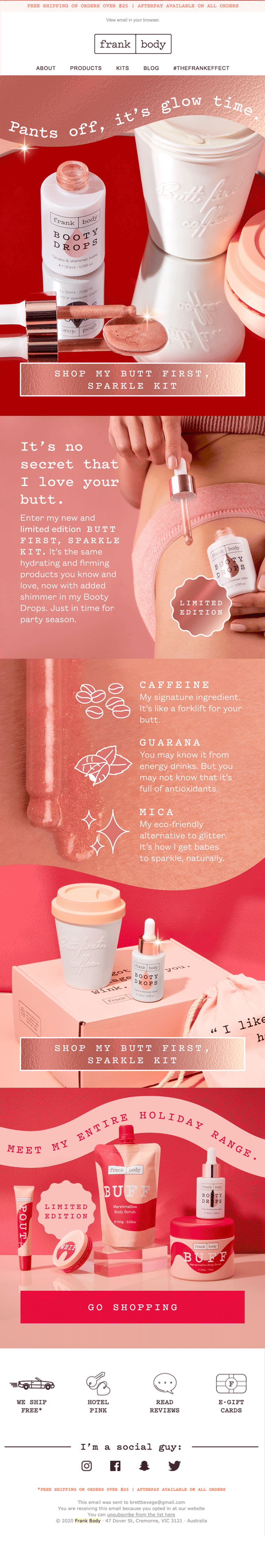 Butt First, Sparkle Kit Launch