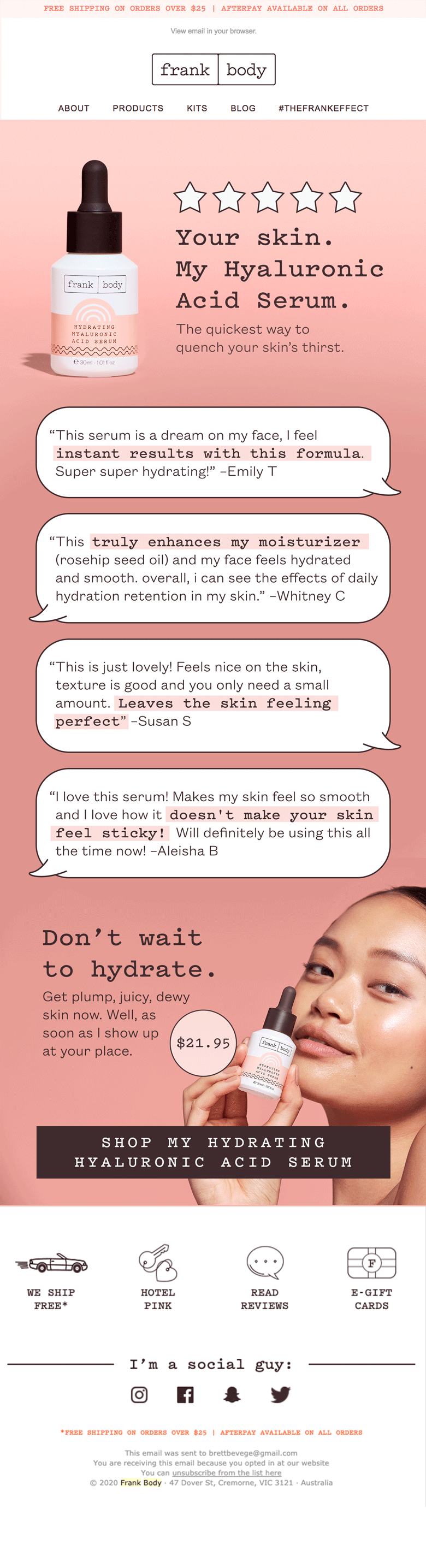 Reviews: Hydrating Hyaluronic Acid Serum