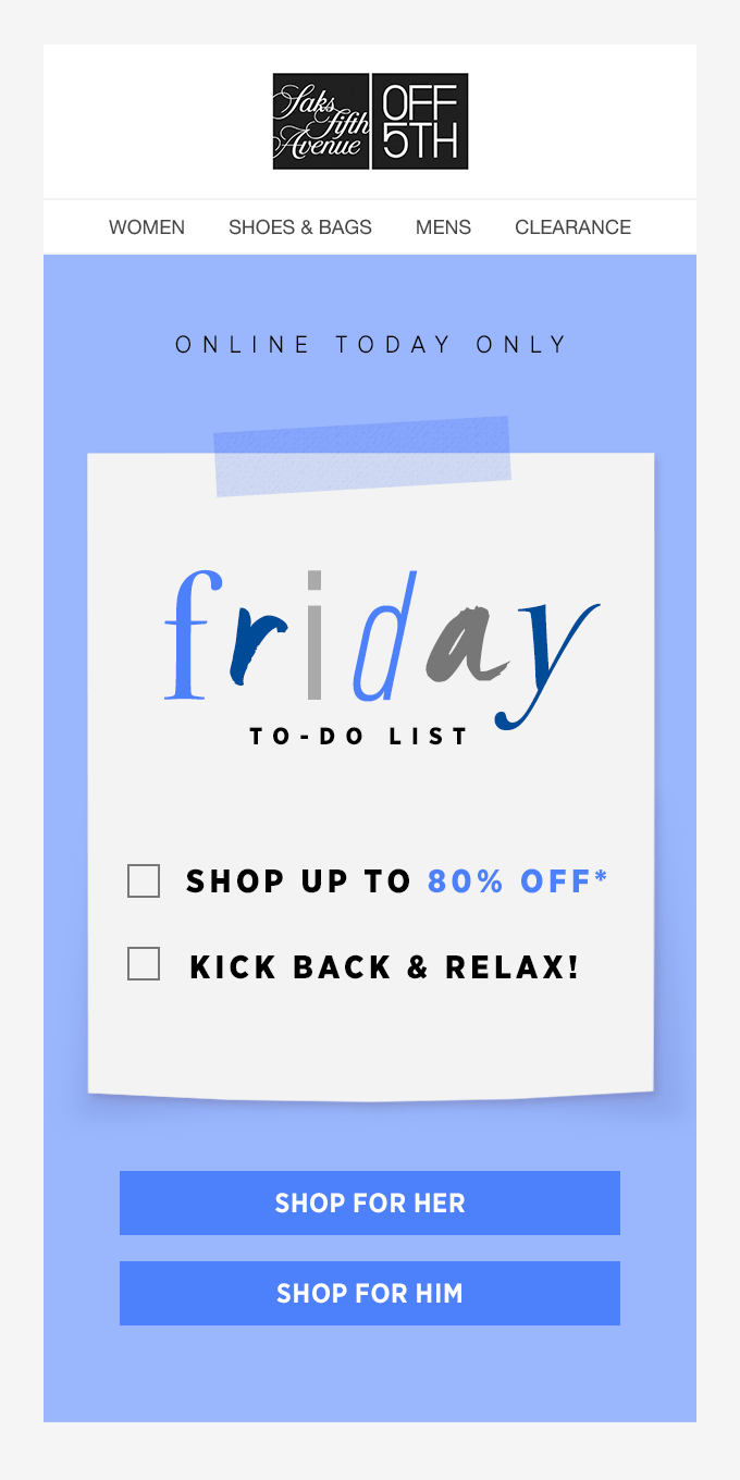 Friday Deals Promotion