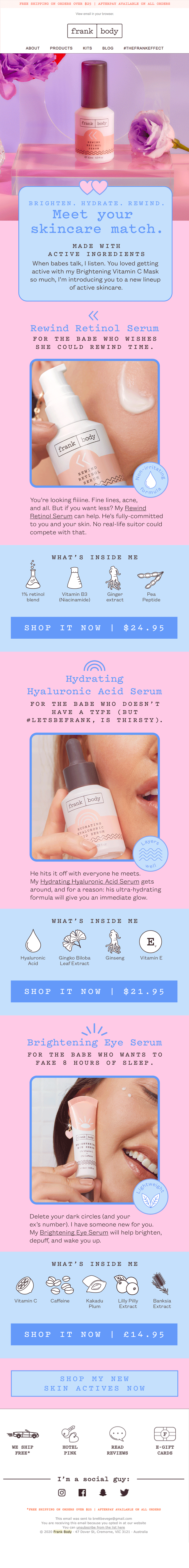 Active Skincare Launch EDM
