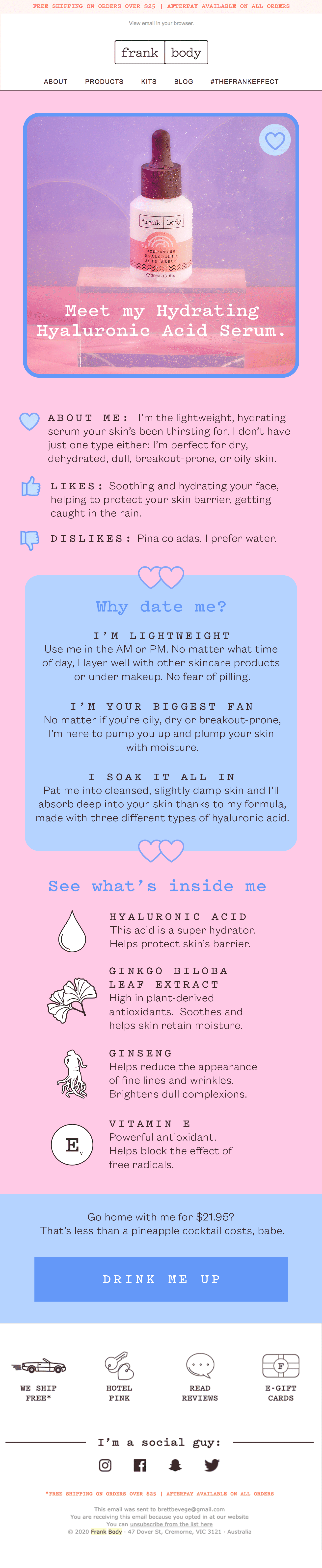 Hydrating Hyaluronic Acid Serum EDM