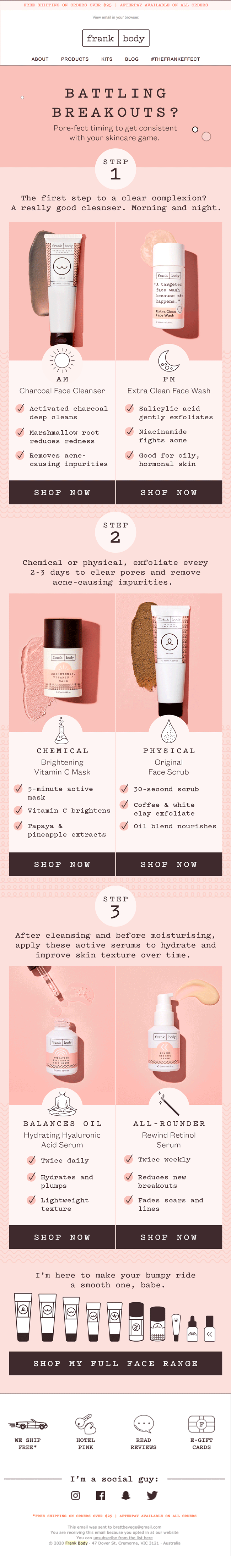 Acne skincare routine