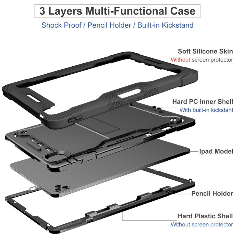 Thumbnail: Heavy Duty Guardian Protection Kickstand for iPad Pro 12.9''