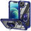 Thumbnail: For iPhone 14 Shockproof Hybrid Rubber Bumper Clear Case With Ring Holder