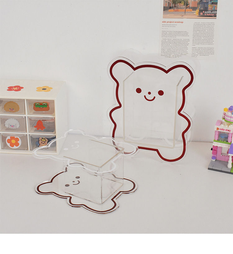 Thumbnail: Acrylic Stationary Pencil Pen Holder Kawaii Desktop  Stylish Office Storage Box