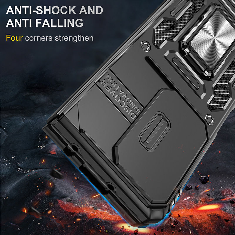 Thumbnail: Samsung Galaxy Z Fold 5 Case with Slide Camera Cover &360°Magnetic Ring Stand