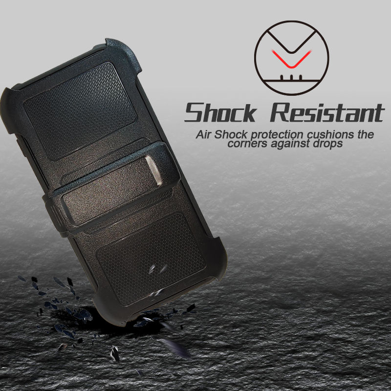 Thumbnail: iPhone 16 Series Case with Belt Clip Holster & Kickstand, Dual-Layer Shockproof
