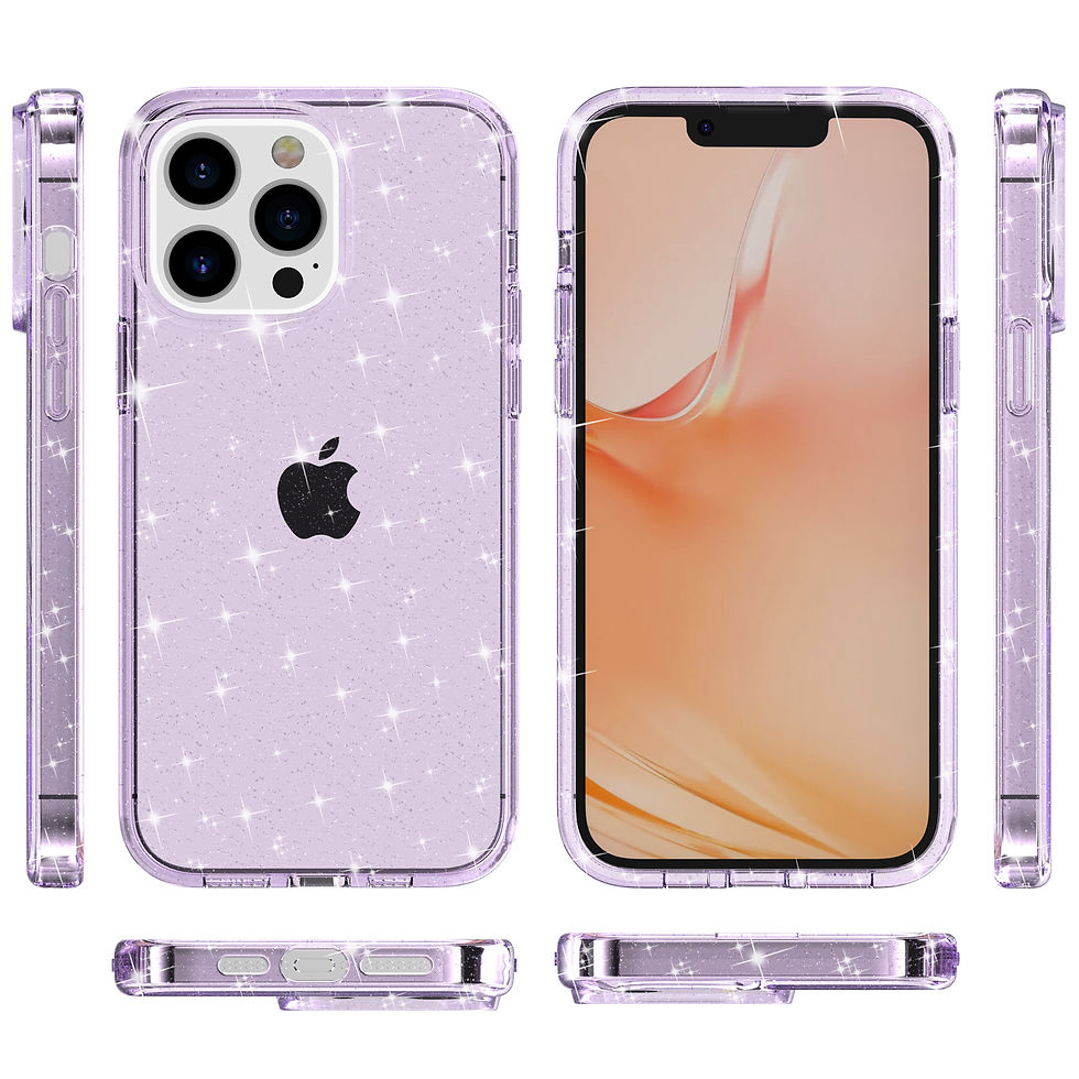 Thumbnail: Transparent Bling Glitter Case for iPhone 14 Pro