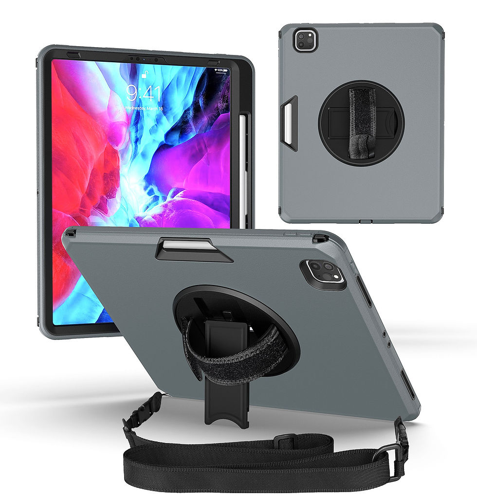 Full BodyProtective Case with Rotatable Kickstand& Hand Strap for ipad air 5