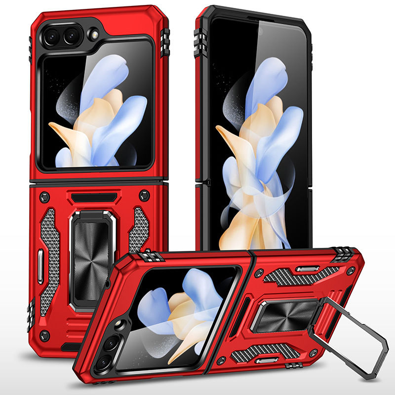 Thumbnail: Samsung Galaxy Flip 5 Case with 360°Ring Magnetic Kickstand & Heavy Duty caes