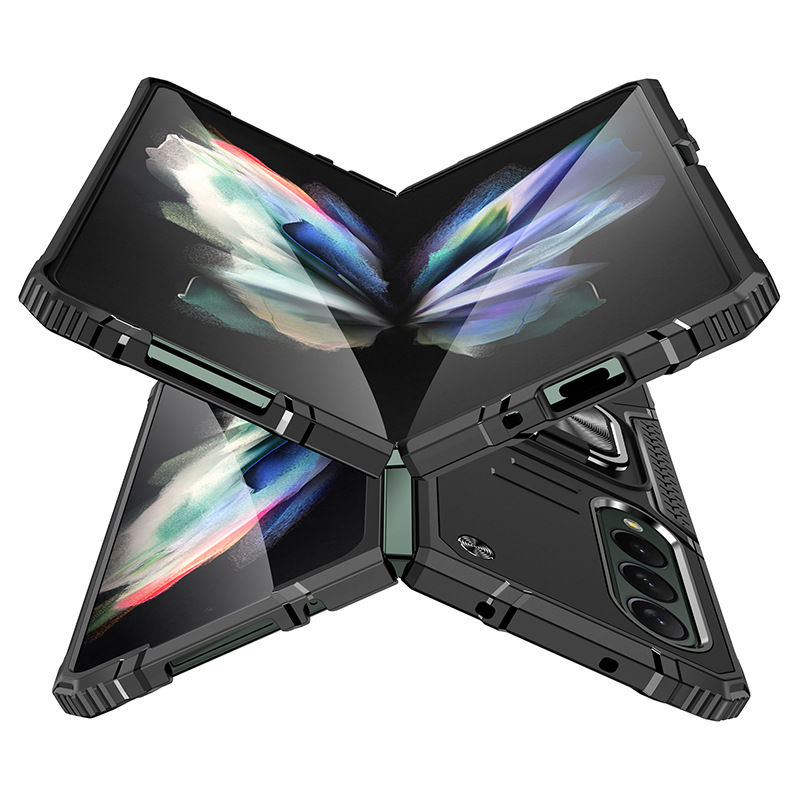 Thumbnail: For Samsung Galaxy Z Fold 4 5G Shockproof Hybrid Magnetic Ring Case Cover