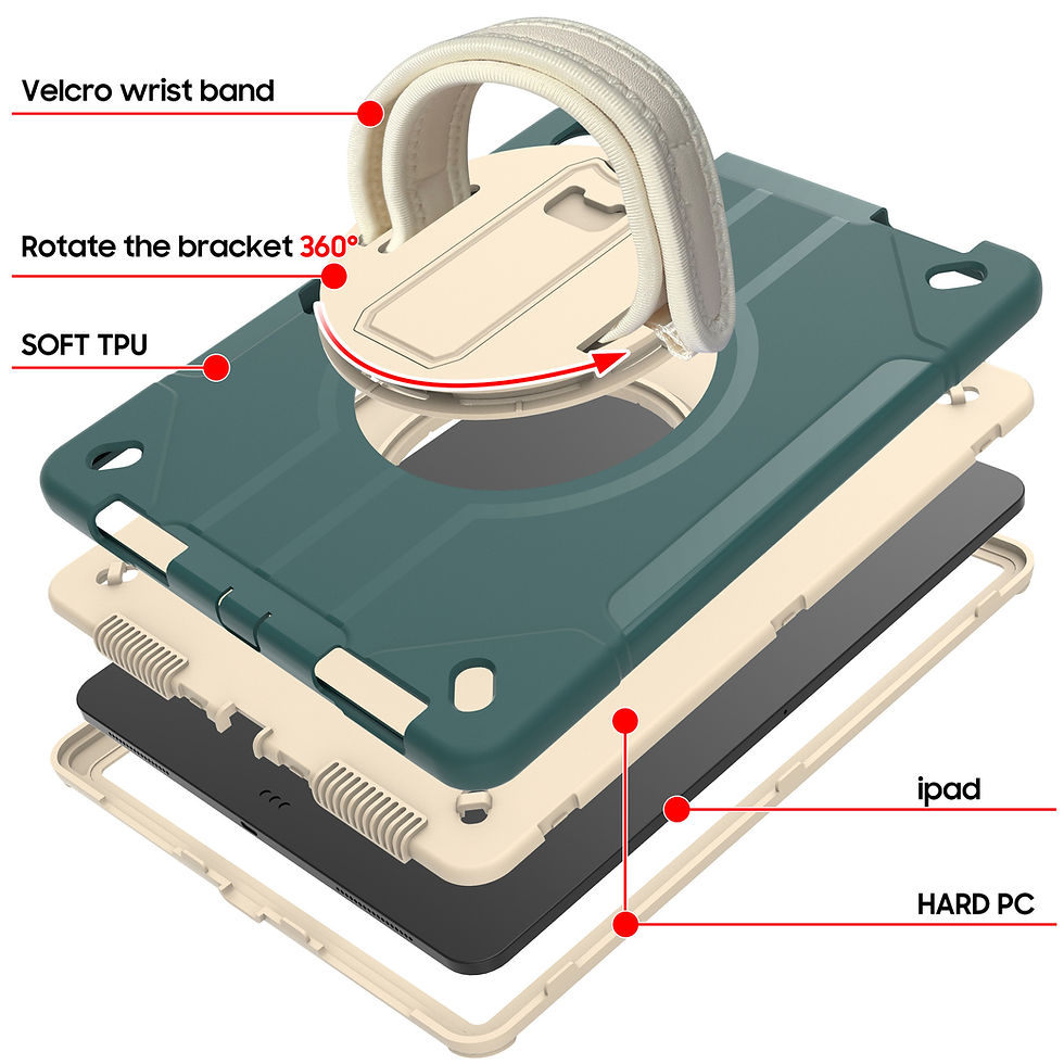 Thumbnail: Heavy Duty Shockproof Rotatable Kickstand tablet case for ipad Pro 11'' 2018