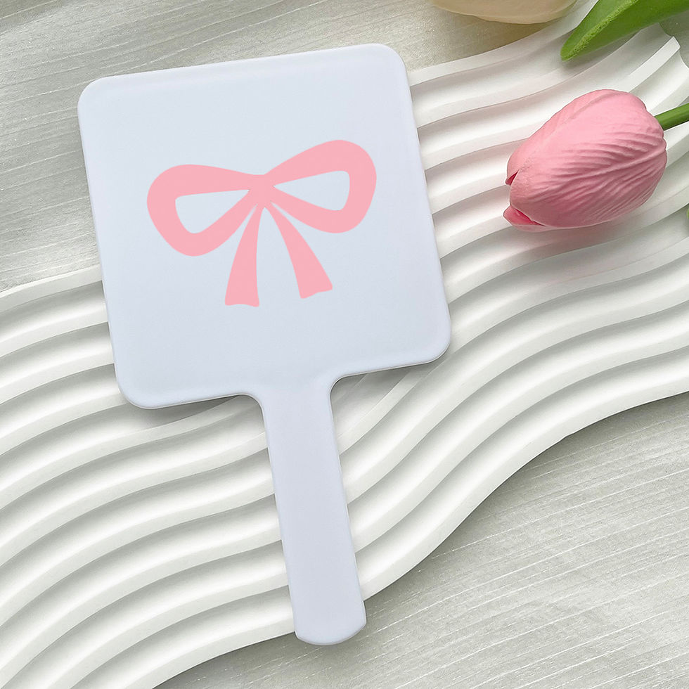 Thumbnail: Small Handheld Hand Mirror Compact Travel Makeup Mirror