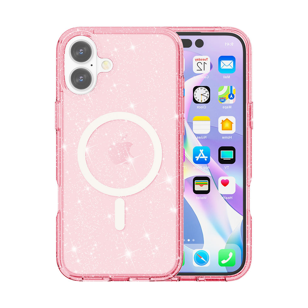 Thumbnail: iPhone 16 Case Clear Transparent Glitter Shockproof Bumpers Cases