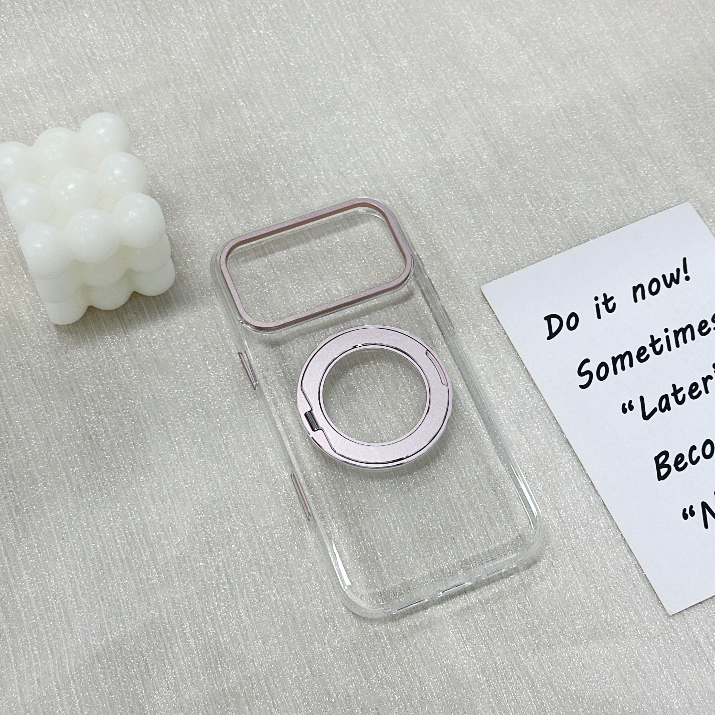 For iPhone 17 Pro Max Clear Magnetic Ring Stand Phone Case with Multi Options