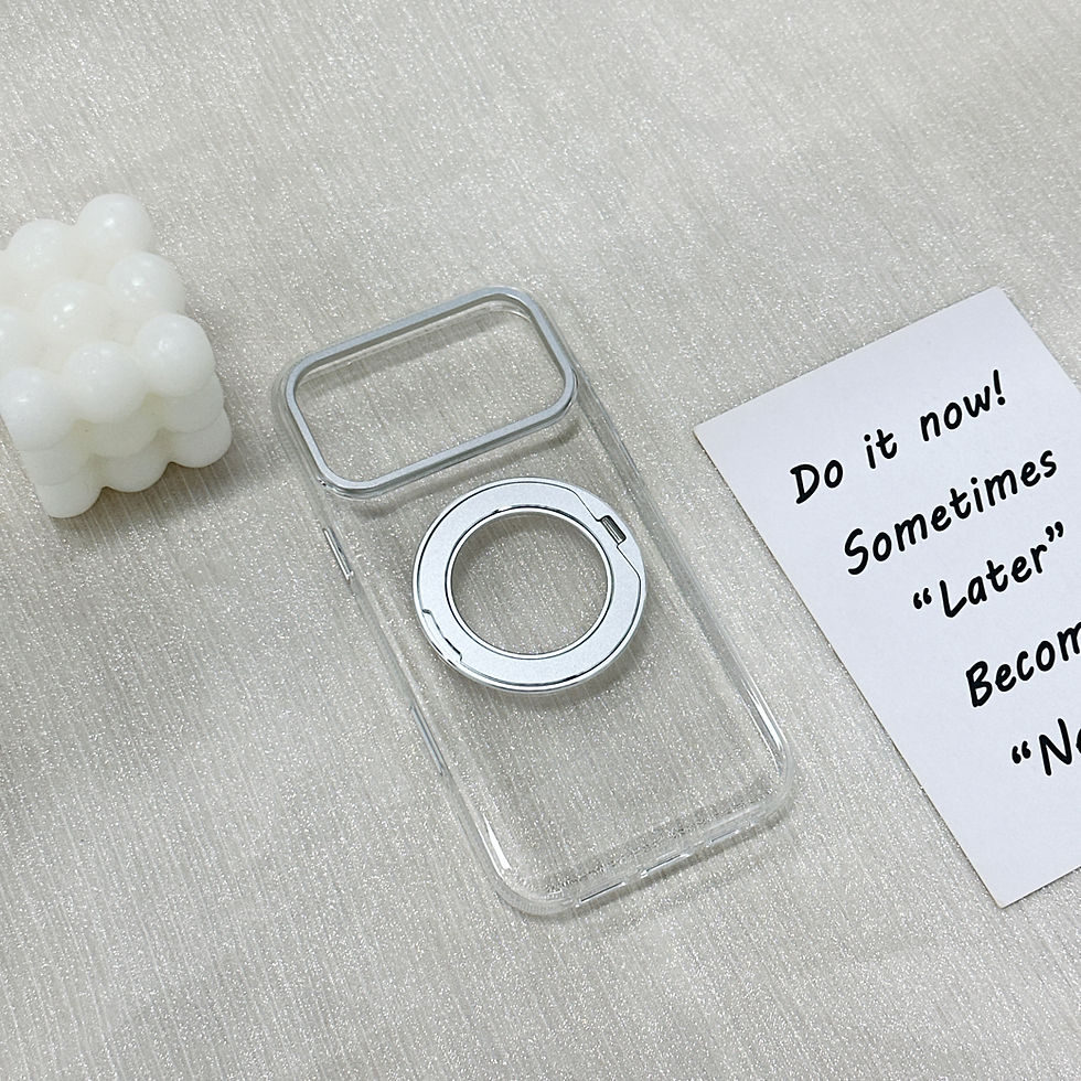 Thumbnail: For iPhone 17 Pro Max Clear Magnetic Ring Stand Phone Case with Multi Options