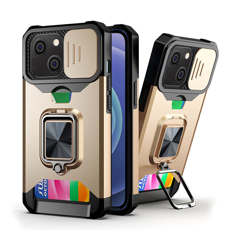 Thumbnail: iPhone 14 series with Camera Cover & Kickstand,  Case with Stand Ring Magnetic