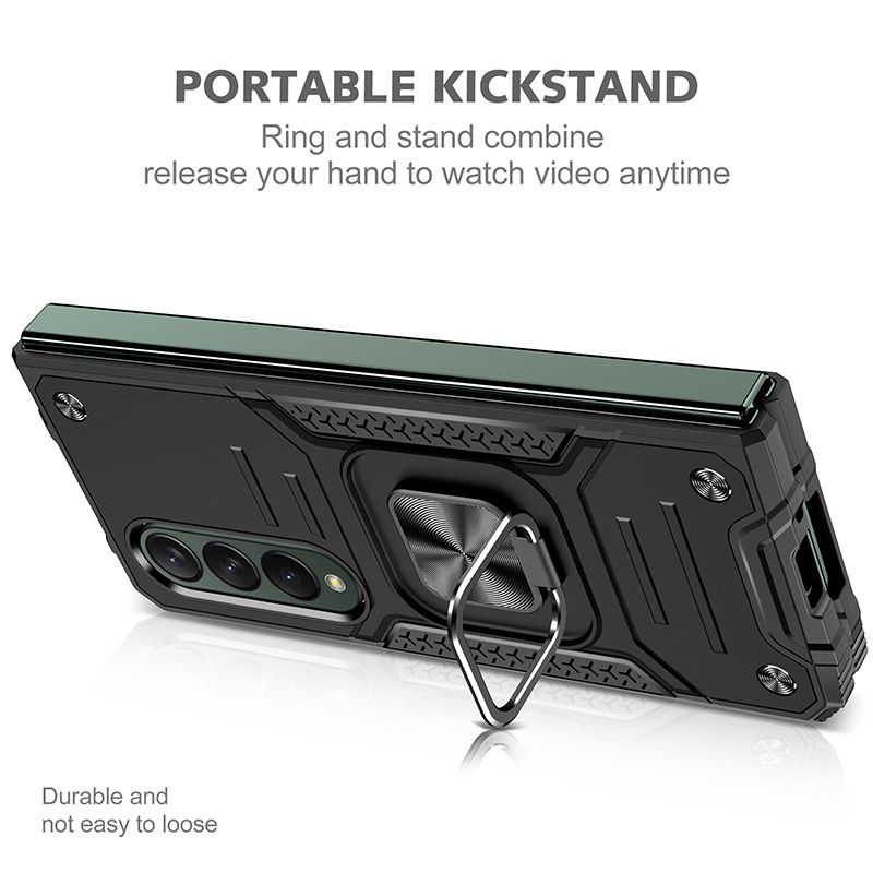 Thumbnail: For Samsung Galaxy Z Fold 4 5G Shockproof Hybrid Magnetic Ring Case Cover